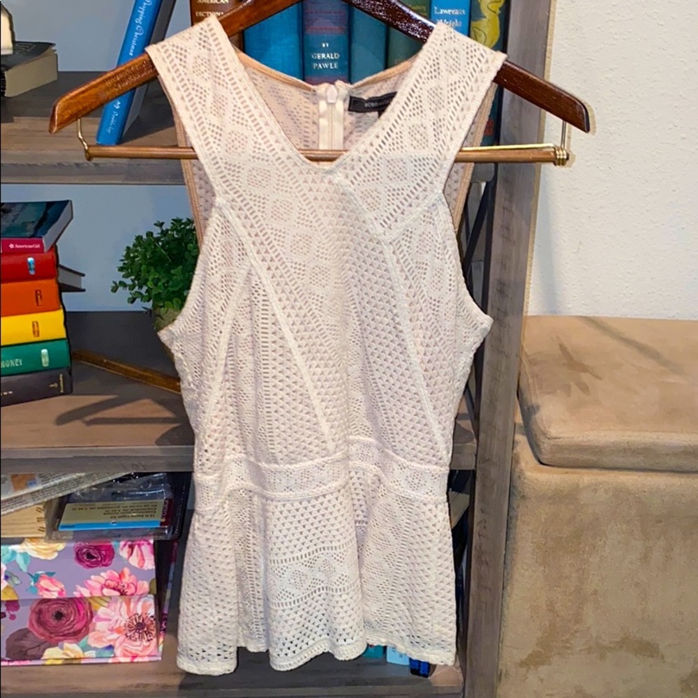BCBG MAXAZRIA sleeveless dress top lace XS shirt​ - Picture 2 of 5